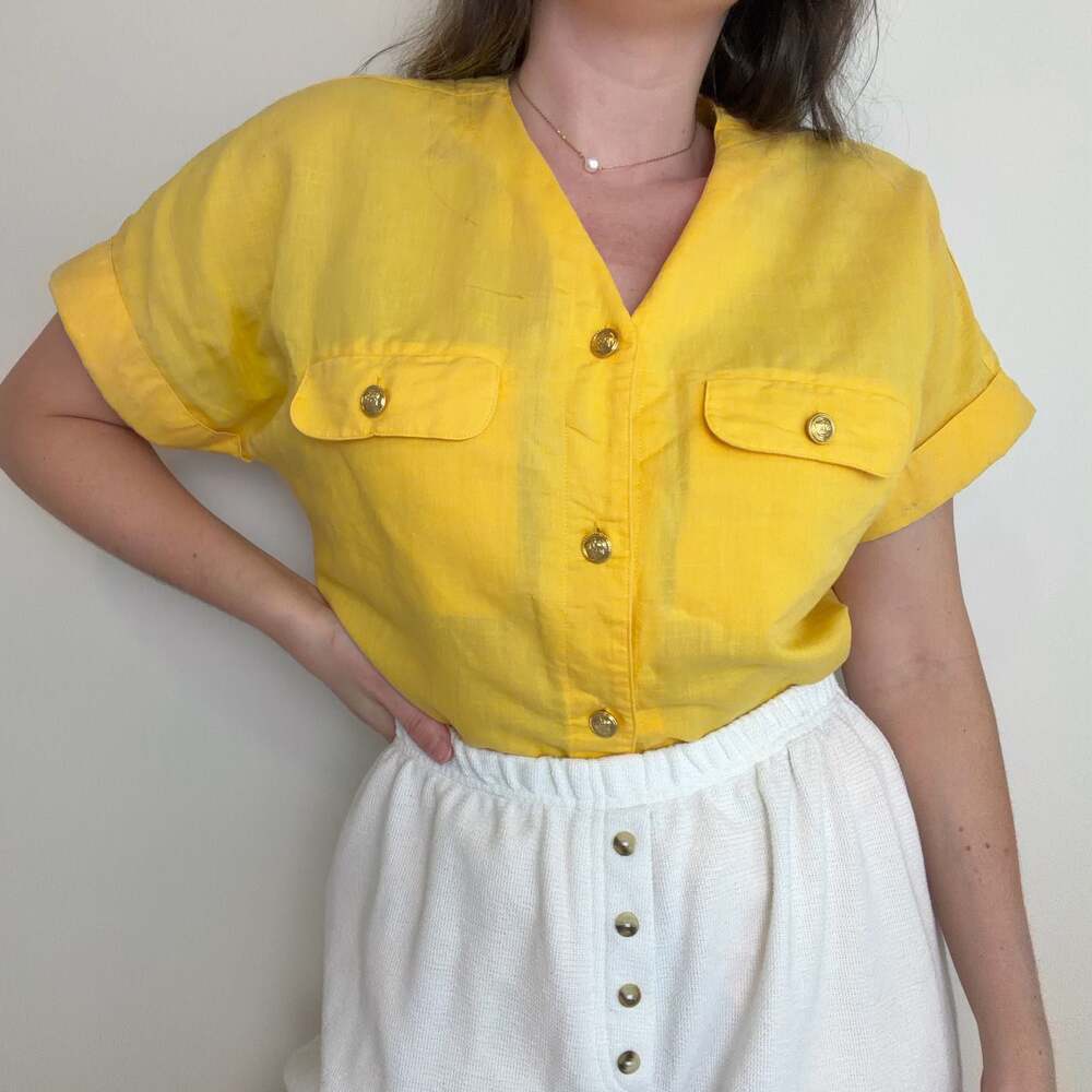 Vintage Yellow Blouse